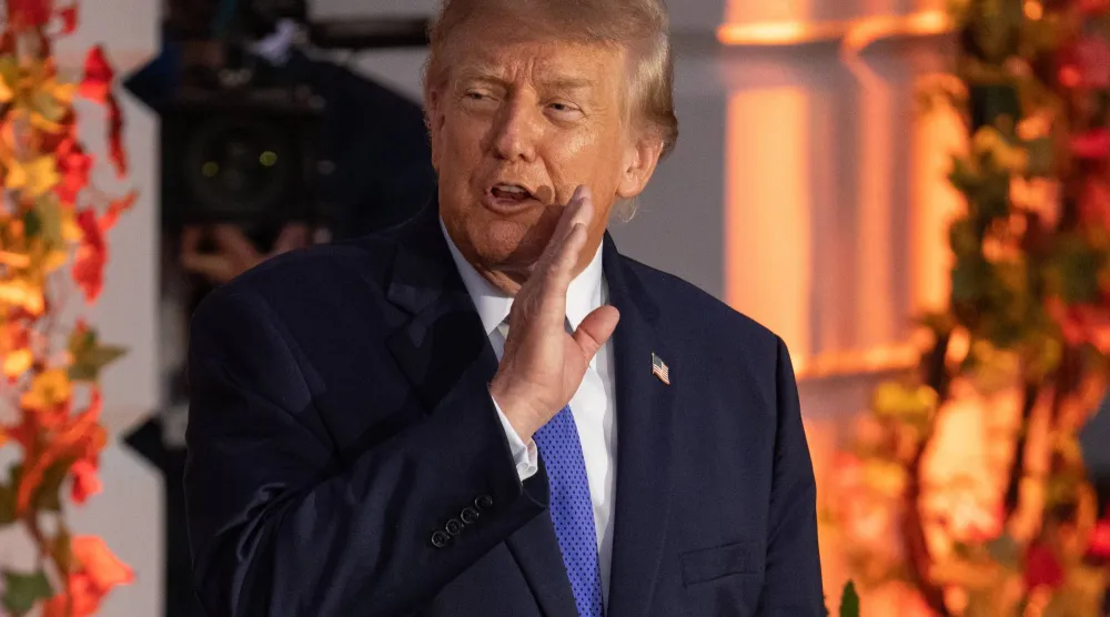 الرئيس الأميركي دونالد ترمب خلال فعالية في البيت الأبيض بالعاصمة الأميركية واشنطن يوم 29 أكتوبر 2026 (إ.ب.أ)
