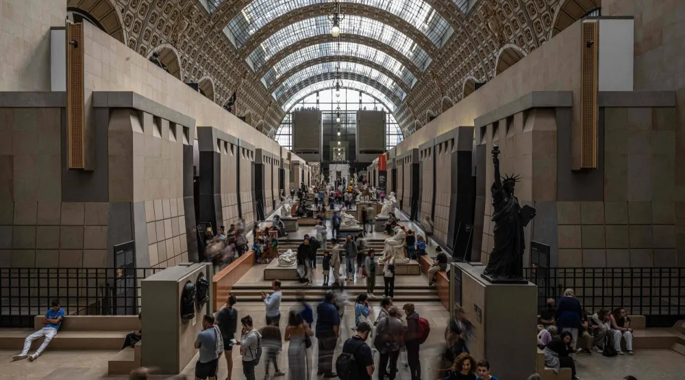 People visit The Orsay Museum in Paris, on August 30, 2023. (AFP)