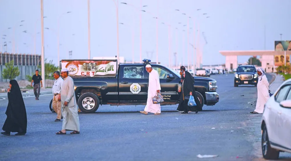 معبر «الشلامجة» الحدودي مع إيران في محافظة البصرة جنوب العراق (أ.ف.ب)