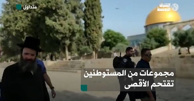 مستوطنون يقتحمون باحات المسجد الأقصى وقوات الاحتلال تعتدي على فلسطينيين