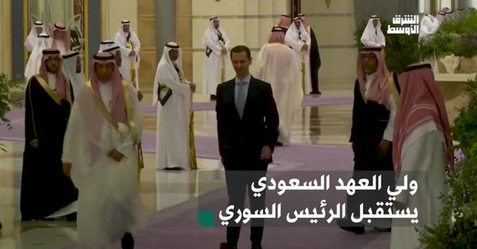 ولي العهد السعودي يستقبل الرئيس السوري