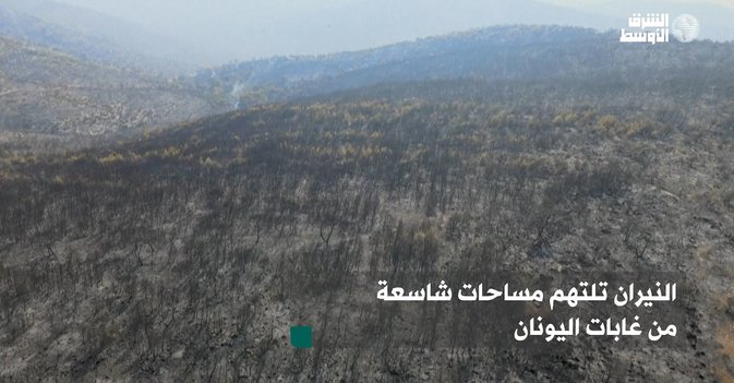 النيران تلتهم مساحات شاسعة من غابات اليونان