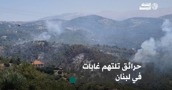 حرائق تلتهم غابات في لبنان