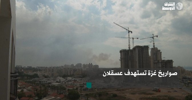 صواريخ غزة تستهدف عسقلان