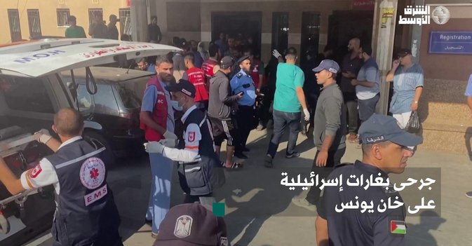 جرحى بغارات إسرائيلية على خان يونس