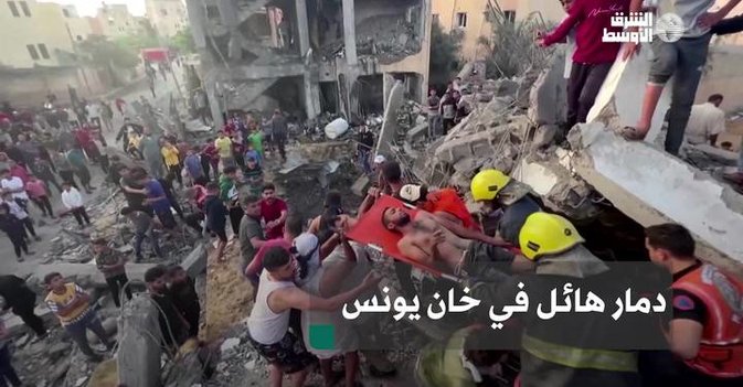 دمار هائل في خان يونس