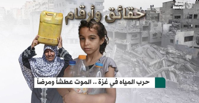 حقائق وارقام  : حرب المياه في غزة .. الموت عطشاً ومرضاً