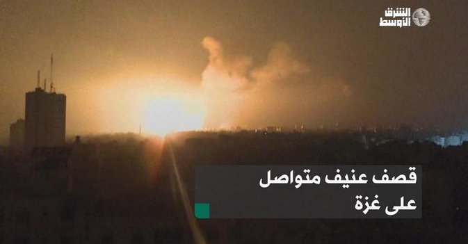 قصف عنيف متواصل على غزة