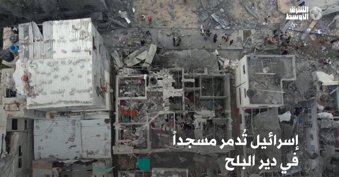 إسرائيل تُدمر مسجداً في دير البلح