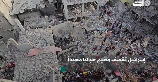 إسرائيل تقصف مخيم جباليا مجدداً