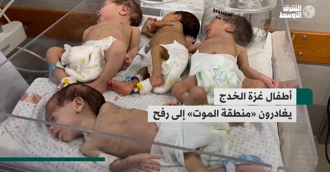 أطفال غزة الخدج يغادرون «منطقة الموت» إلى رفح