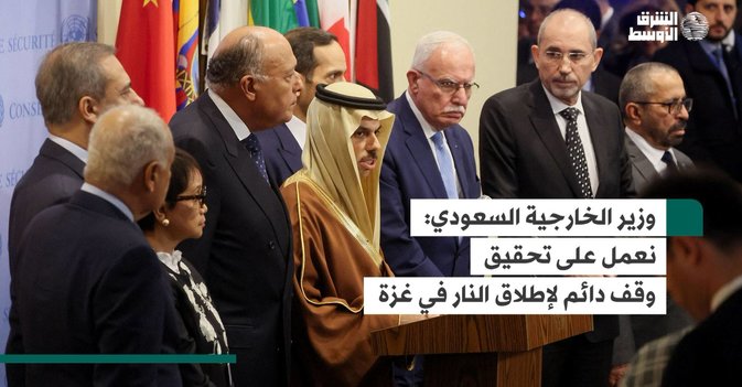 وزير الخارجية السعودي:  نعمل على تحقيق وقف دائم لإطلاق النار في غزة
