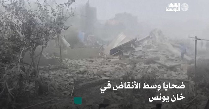 ضحايا وسط الأنقاض في خان يونس