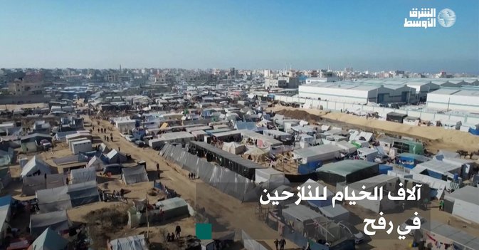 آلاف الخيام للنازحين في رفح