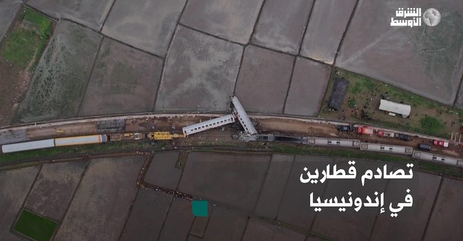 تصادم قطارين في إندونيسيا