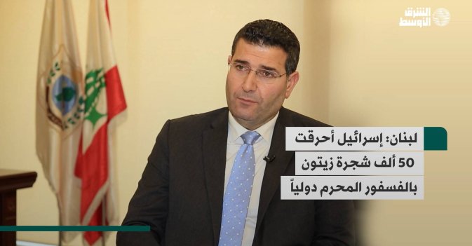 لبنان: إسرائيل أحرقت 50 ألف شجرة زيتون بالفسفور المحرم دولياً