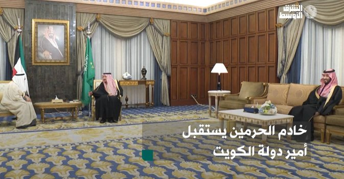 خادم الحرمين يستقبل أمير دولة الكويت
