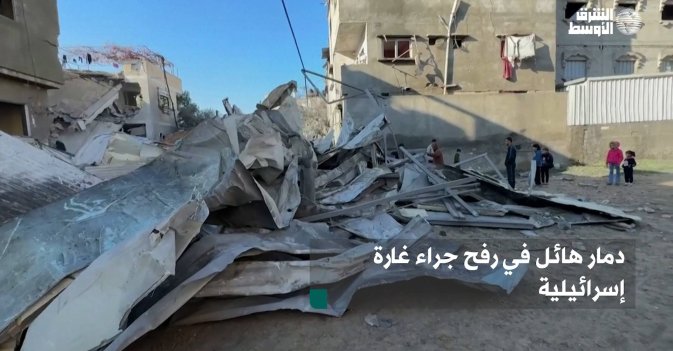 دمار هائل في رفح جراء غارة إسرائيلية