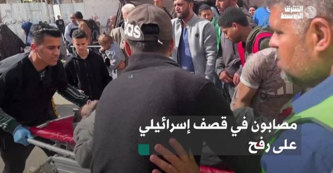 مصابون في قصف إسرائيلي على رفح