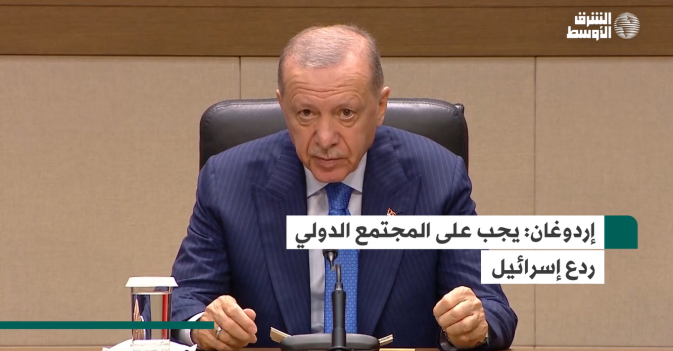 إردوغان: يجب على المجتمع الدولي ردع إسرائيل