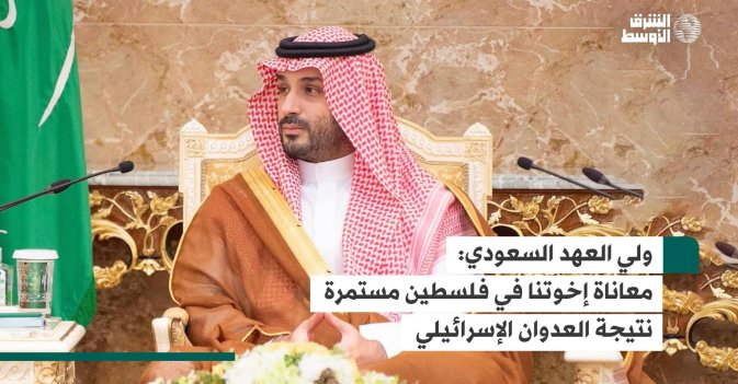ولي العهد السعودي: معاناة إخوتنا في فلسطين مستمرة نتيجة العدوان الإسرائيلي