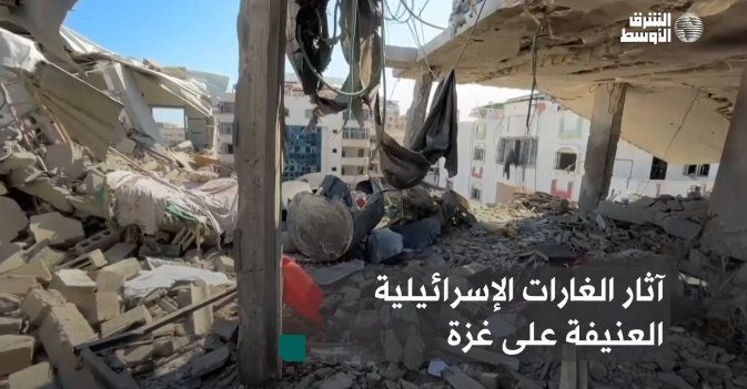 آثار الغارات الإسرائيلية العنيفة على غزة