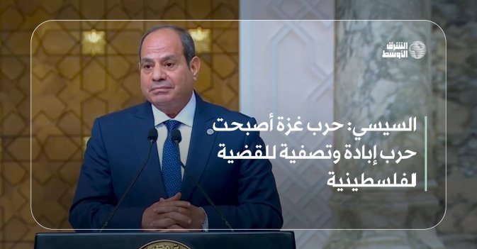 السيسي: حرب غزة أصبحت حرب إبادة وتصفية للقضية الفلسطينية