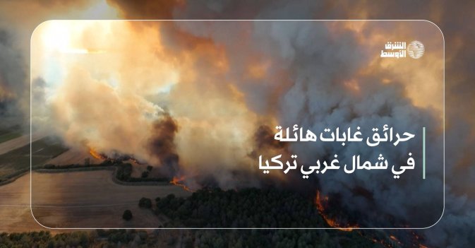 حرائق غابات هائلة في شمال غربي تركيا