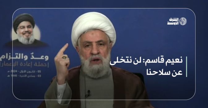 نعيم قاسم: لن نتخلى عن سلاحنا