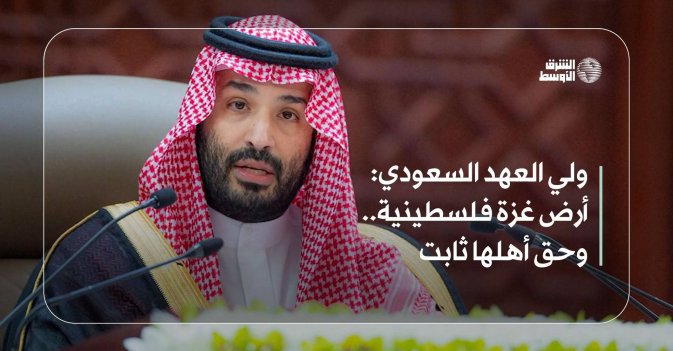 ولي العهد السعودي: أرض غزة فلسطينية.. وحق أهلها ثابت