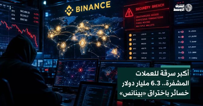أكبر سرقة للعملات المشفرة.. 6.3 مليار دولار خسائر باختراق «بينانس»