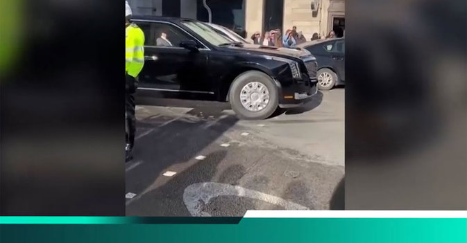 «وحش بايدن» يعلق في زحام لندن