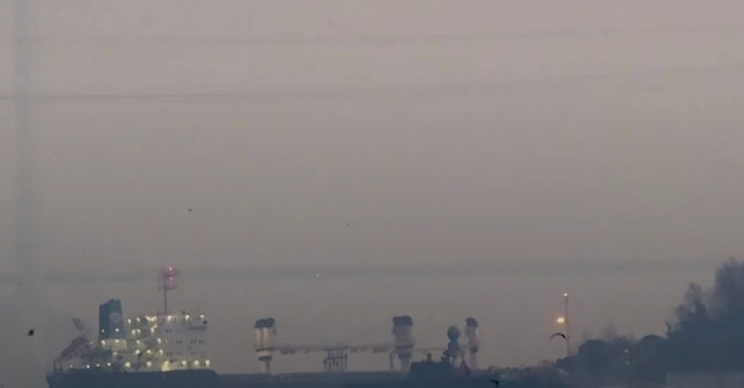 جنوح سفينة شحن في مضيق البوسفور