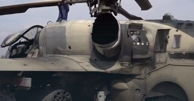 هليكوبتر روسية تنفذ هجوماً في أوكرانيا