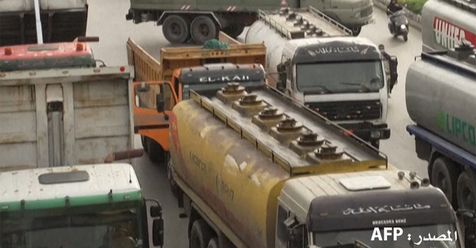 متظاهرون يقطعون الطرق احتجاجا على تردي الأوضاع الاقتصادية بلبنان