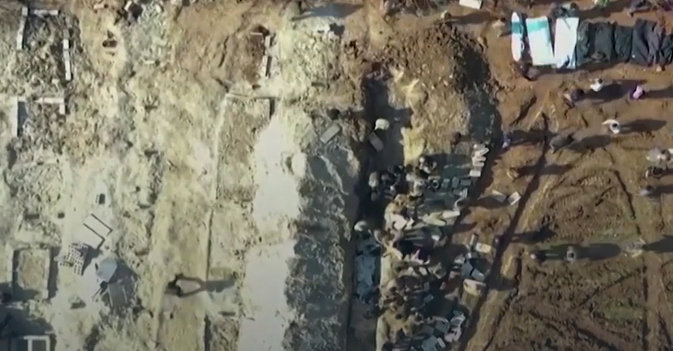 مقبرة جماعية لضحايا الزلزال في سوريا
