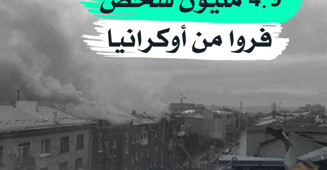 4.9 مليون شخص فروا من أوكرانيا
