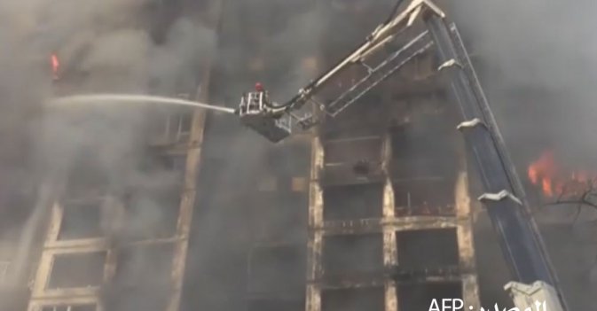 قصف روسي يستهدف مباني سكنية في العاصمة الأوكرانية