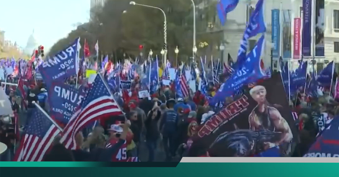 مسيرة حاشدة لمؤيدي ترمب في واشنطن احتجاجا على نتائج الانتخابات