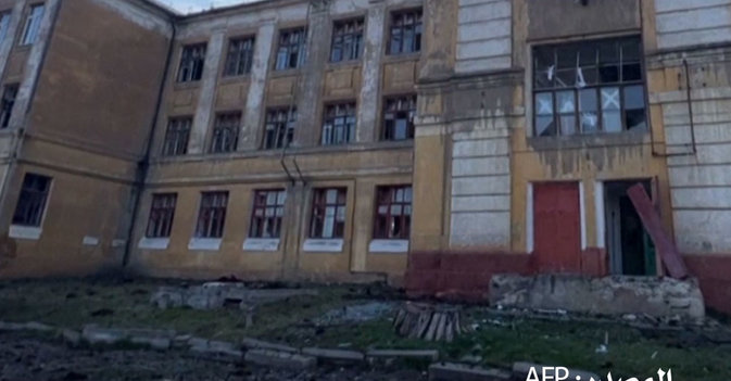 أضرار كبيرة تصيب مدرسة بعد القصف الروسي