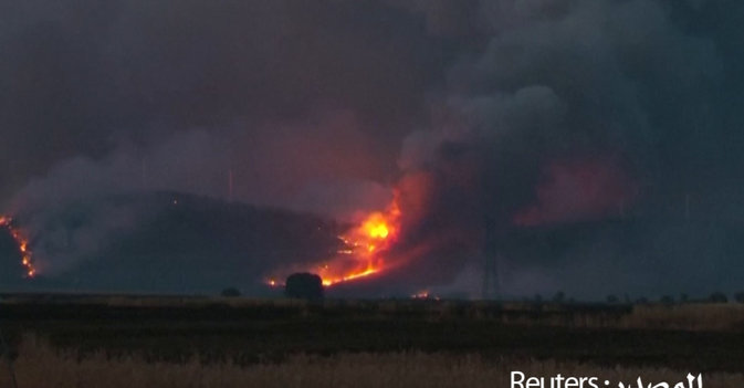 حرائق الغابات تستعر في منطقة زامورا الإسبانية