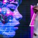 رجل يسير بجانب شاشة ذكاء اصطناعي في مؤتمر «ليب 25» في الرياض (واس)