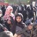 مجندات حوثيات شاركن في تدريبات قتالية بمدرسة حكومية في صنعاء (إكس)