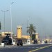 مدرعات تابعة للأمن العراقي تتمركز خارج السفارة الأميركية في ببغداد (رويترز)