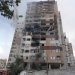 مبنى في طهران تظهر عليه آثار ضربة إسرائيلية (أ.ب)