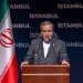 وزير الخارجية الإيراني عباس عراقجي خلال مؤتمر صحافي في إسطنبول على هامش اجتماع وزراء خارجية منظمة التعاون الإسلامي (رويترز)