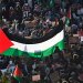 مظاهرة مؤيدة للفلسطينيين في بروكسل (أ.ف.ب)