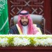 ولي العهد الأمير محمد بن سلمان لدى إلقائه الخطاب السنوي في مجلس الشورى (واس)