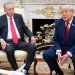 الرئيس الأميركي دونالد ترمب يلتقي الرئيس التركي رجب طيب إردوغان في المكتب البيضوي بالبيت الأبيض في واشنطن العاصمة 25 سبتمبر 2025 (أ.ف.ب)