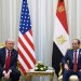 السيسي وترمب قبل «قمة شرم الشيخ للسلام» (أ.ب)